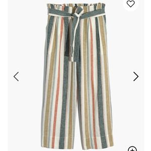 Tie-waist Huston Pull-on Crop Pants in stripe